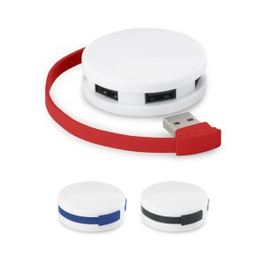 GARDNER. HUB z kablem i 4 portami USB-A z ABS P037785S ST-97357-W
