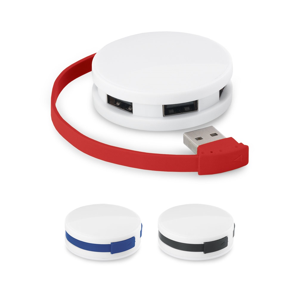 GARDNER. HUB z kablem i 4 portami USB-A z ABS P037785S ST-97357-W