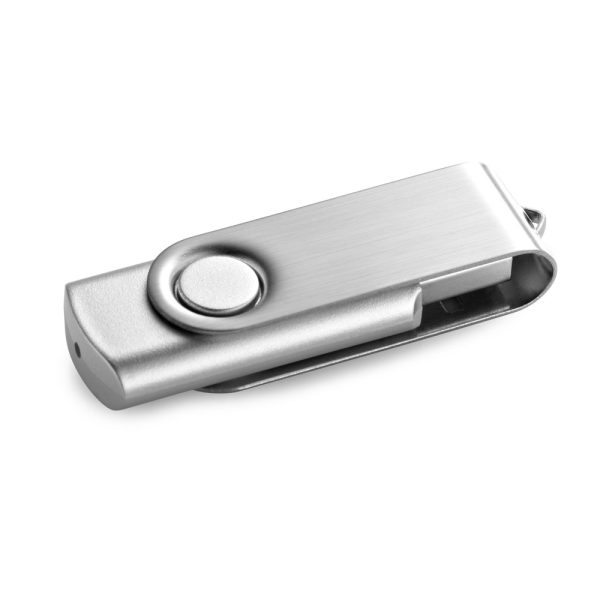 CLAUDIUS 16GB. Pamięć flash USB 16 GB z metalowym klipsem P037827S satynowy srebrny