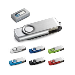 CLAUDIUS 4GB. Pamięć flash USB 4 GB z metalowym klipsem P037844S ST-97548-W