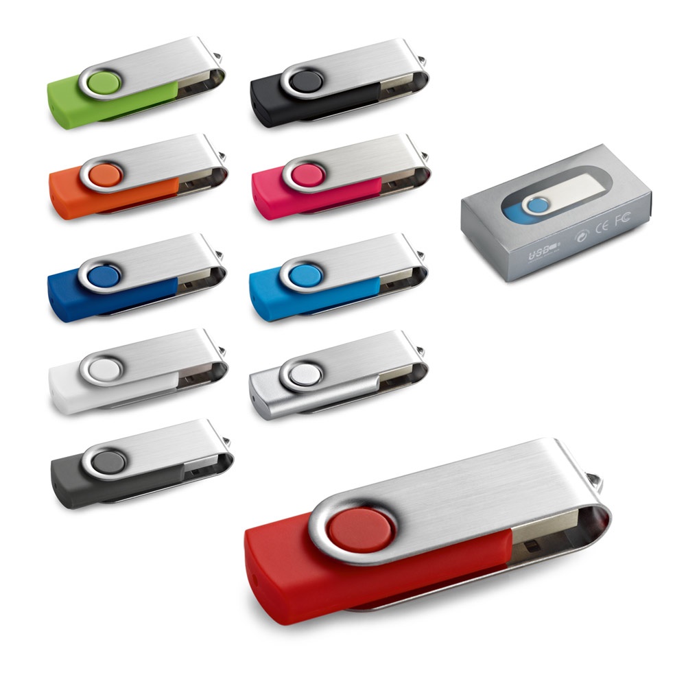 CLAUDIUS 8GB. Pamięć flash USB 8 GB z metalowym klipsem P037852S ST-97549-W