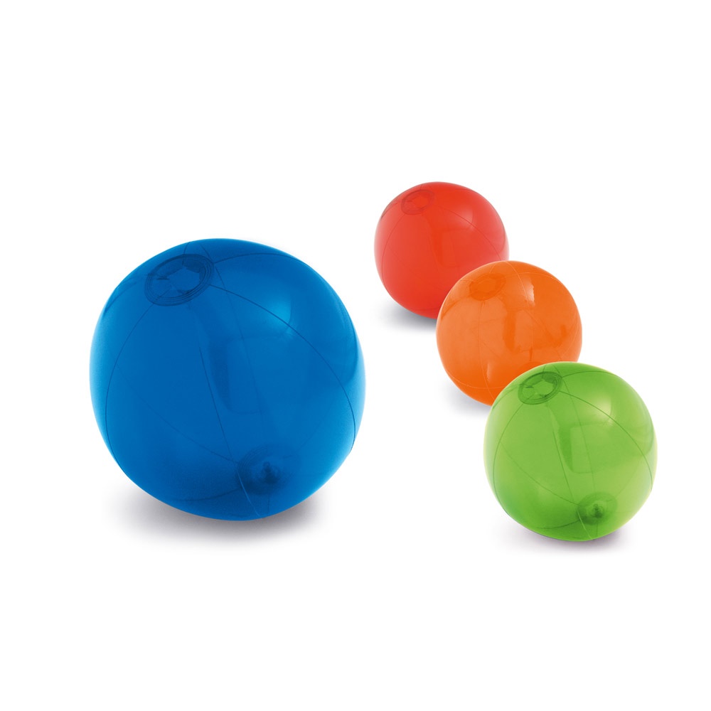 PECONIC. Nadmuchiwana piłka plażowa z półprzezroczystego PVC P037997S ST-98219-W