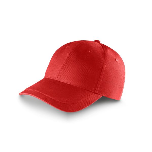 RYAN. Czapka wykonana w ze szczotkowanej bawełny (65% recyklingu) P054234S czerwony