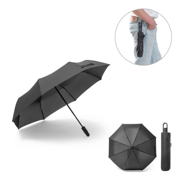 GUSTAVO. Parasol poliestru pochodzącego (100% rPET) 190T pongee z automatycznym otwieraniem i zamykaniem P083182S