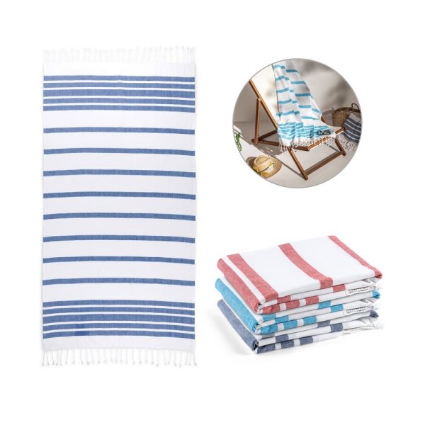 SARDENHA. Ręcznik plażowy z bawełny (70% z recyklingu) i poliestru (30% z recyklingu) (180 g/m²) P097640S