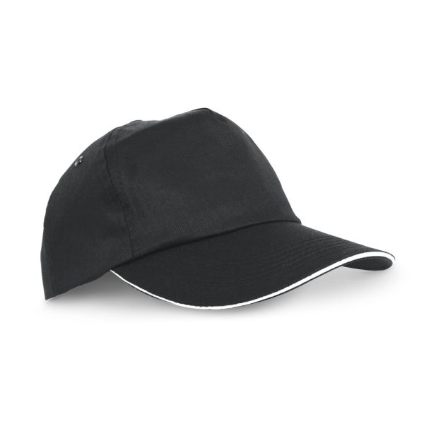 CLAIRE. 100% poliestrowa czapka typu sandwich P038536S czarny
