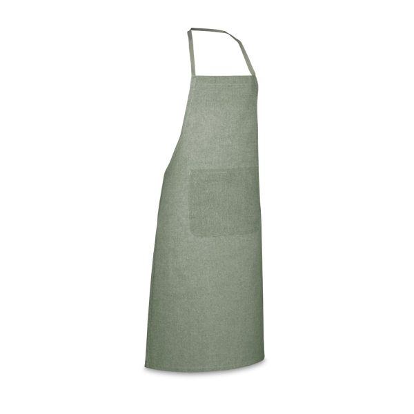 ZIMBRO. Fartuch zawierający bawełnę pochodzącą z recyklingu (140 g/m²) P041303S ciemny zielony