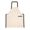 HOLM. Fartuch z płótna 100% bawełny (320 g/m²) z metalowymi detalami P043890S