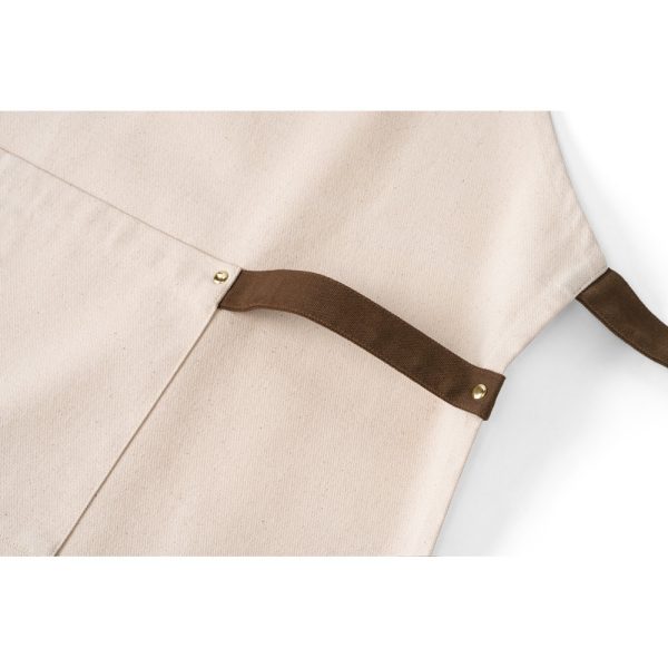 HOLM. Fartuch z płótna 100% bawełny (320 g/m²) z metalowymi detalami P043890S