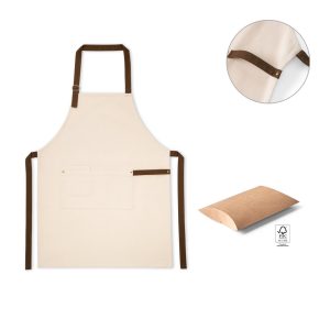 HOLM. Fartuch z płótna 100% bawełny (320 g/m²) z metalowymi detalami P043890S ST-99815-150