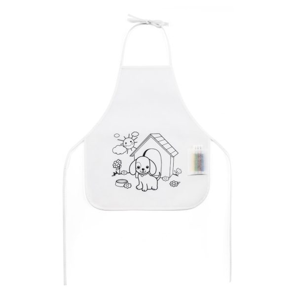 NILO. Fartuch z non-woven dla dzieci do pokolorowania (80 g/m²) P038573S