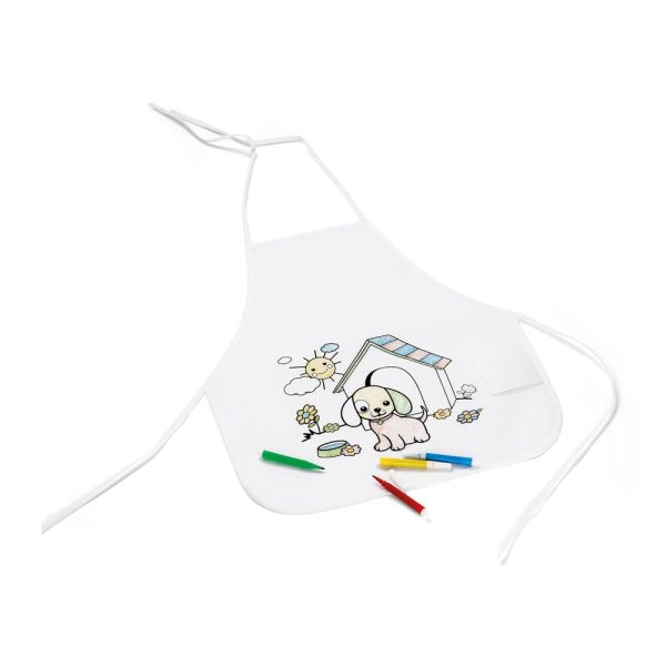 NILO. Fartuch z non-woven dla dzieci do pokolorowania (80 g/m²) P038573S