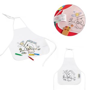 NILO. Fartuch z non-woven dla dzieci do pokolorowania (80 g/m²) P038573S ST-99834-106