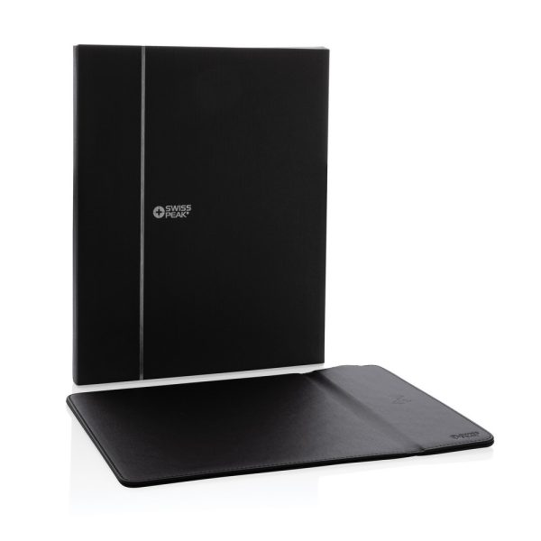 Podkładka pod mysz Swiss Peak, ładowarka bezprzewodowa 10W, PU z recyklingu P044034X