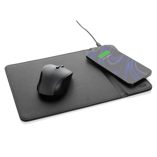 Podkładka pod mysz Swiss Peak, ładowarka bezprzewodowa 10W, PU z recyklingu P044034X