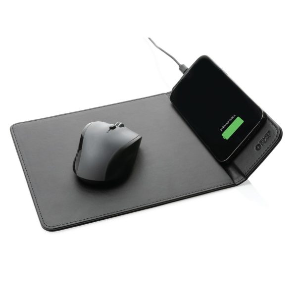 Podkładka pod mysz Swiss Peak, ładowarka bezprzewodowa 10W, PU z recyklingu P044034X