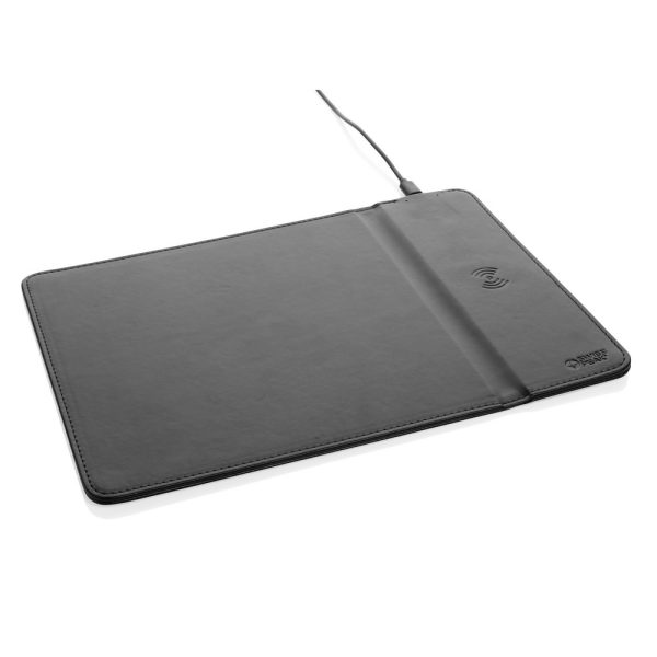 Podkładka pod mysz Swiss Peak, ładowarka bezprzewodowa 10W, PU z recyklingu P044034X