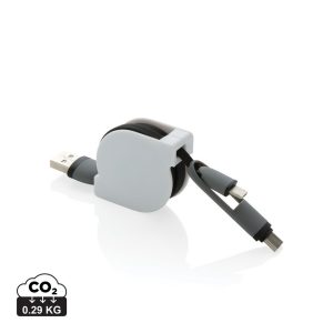 Zwijany kabel do ładowania i synchronizacji 3 w 1 P009618X AX-P302.22-W