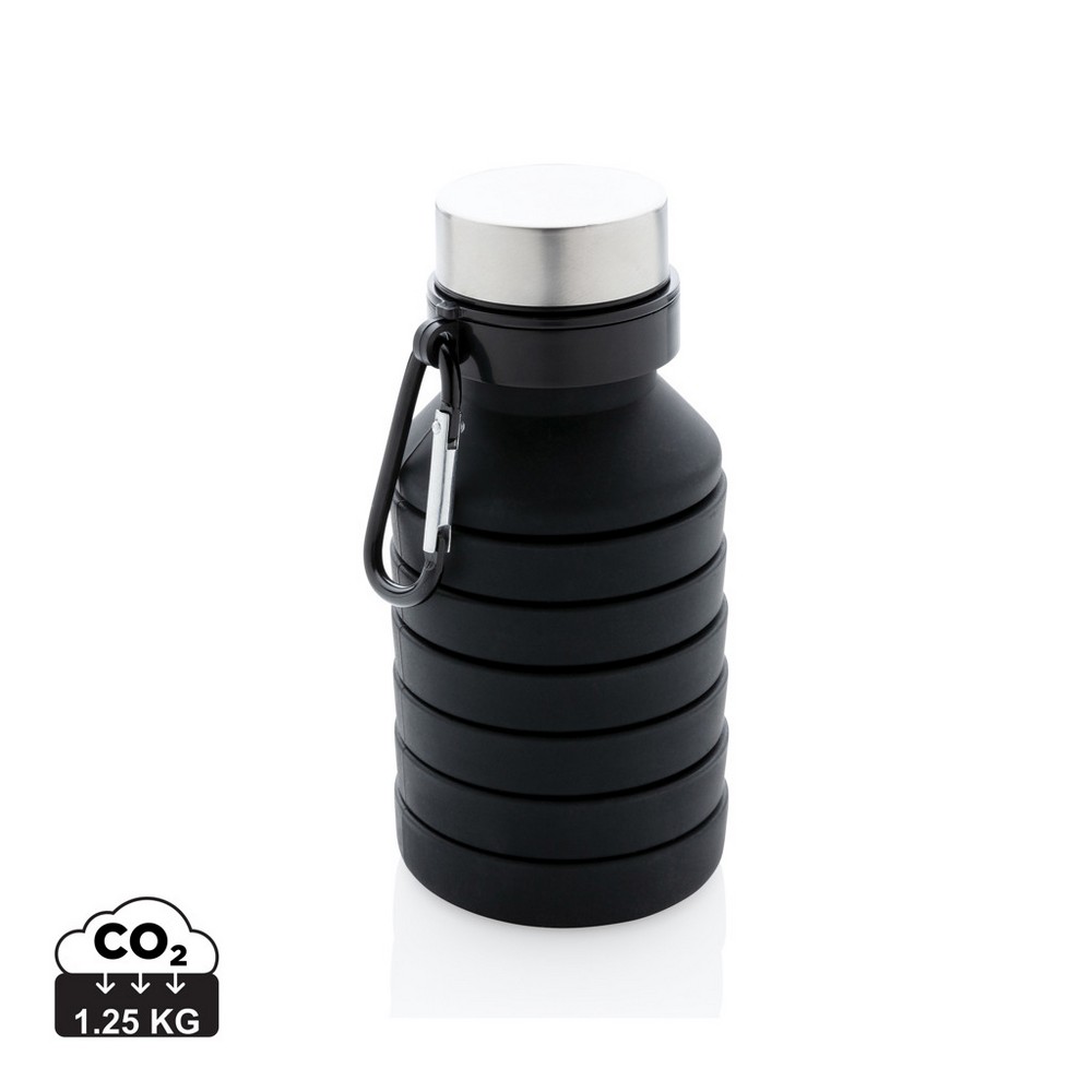 Składana butelka sportowa 550 ml z karabińczykiem P009748X AX-P432.62-W