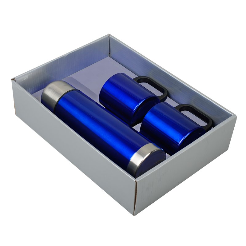Metalowy termos Picnic 480 ml + 2 kubki P000254R RO-R08383