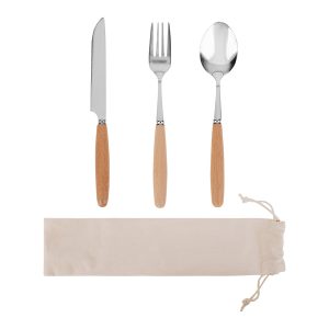 Sztućce stalowe w woreczku Nantes P038634R RO-R17156.13