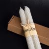Zestaw 2 długich świec z wosku pszczelego Biella P046935R
