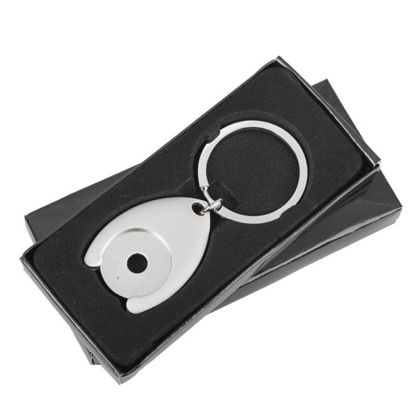 Metalowy brelok z żetonem Disc P000067R