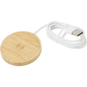 Bambusowa ładowarka bezprzewodowa 10W P044828X AX-V0097-17