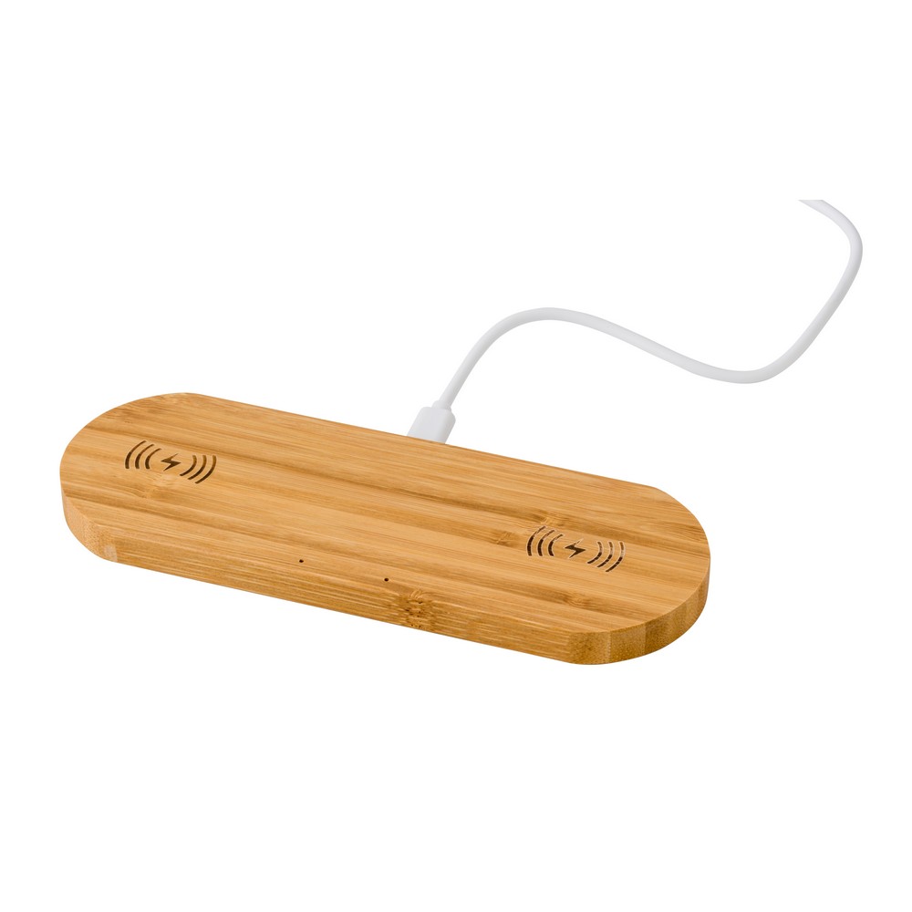 Bambusowa ładowarka bezprzewodowa 5W P009942X AX-V0138-17