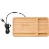 Bambusowy organizer na biurko, ładowarka bezprzewodowa 5W P010441X