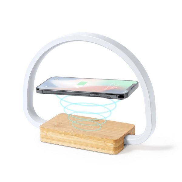 Lampka na biurko, bambusowa ładowarka bezprzewodowa 10W P043750X