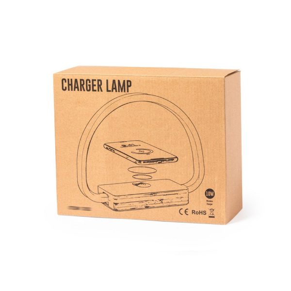 Lampka na biurko, bambusowa ładowarka bezprzewodowa 10W P043750X