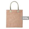 Torba z juty na zakupy, bawełniane uchwyty P008178X neutralny