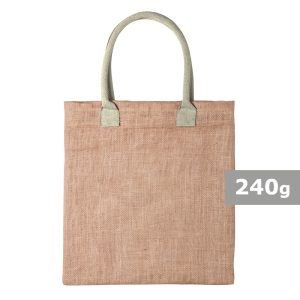 Torba z juty na zakupy, bawełniane uchwyty P008178X AX-V0533-W