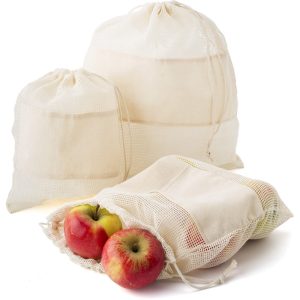 Zestaw woreczków na owoce i warzywa z bawełny organicznej, 3 szt. P009926X AX-V0945-00