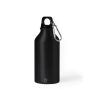 Butelka sportowa 400 ml z aluminium z recyklingu, z karabińczykiem P047808X czarny