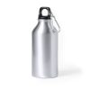 Butelka sportowa 400 ml z aluminium z recyklingu, z karabińczykiem P047808X srebrny