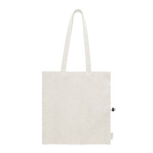Torba na zakupy z bawełny z recyklingu, składana P047815X AX-V1075-W