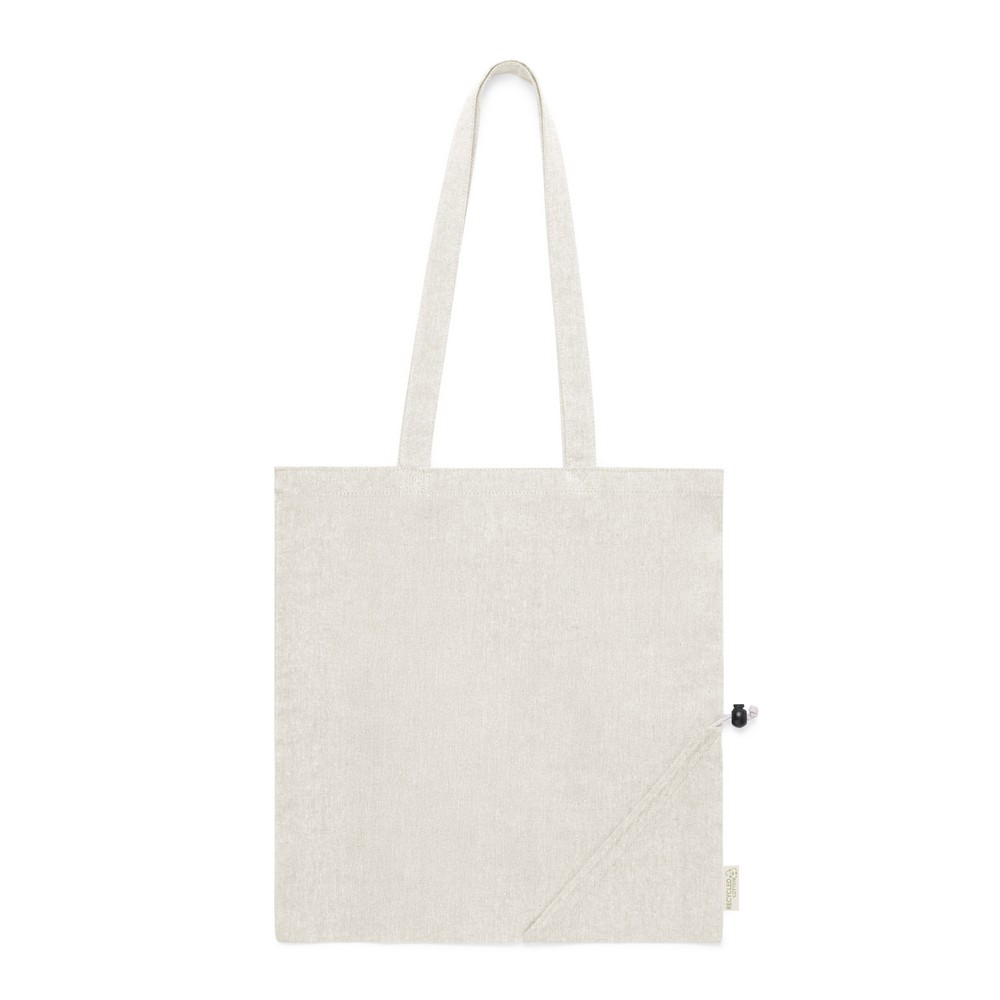 Torba na zakupy z bawełny z recyklingu, składana P047815X AX-V1075-W