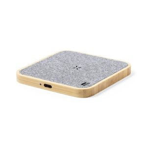 Bambusowa ładowarka bezprzewodowa 15W, elementy z RPET P047842X AX-V1121-00