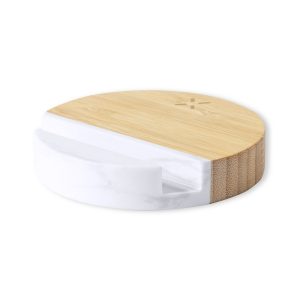 Bambusowa ładowarka bezprzewodowa 15W, stojak na telefon P047847X AX-V1135-00