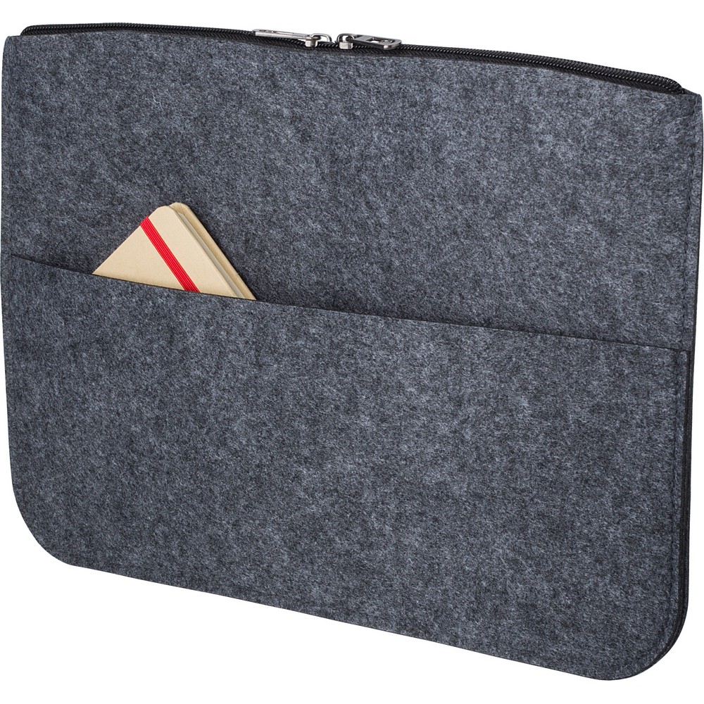 Etui na laptopa 14" z filcu RPET, teczka na dokumenty P052202X AX-V1256-W
