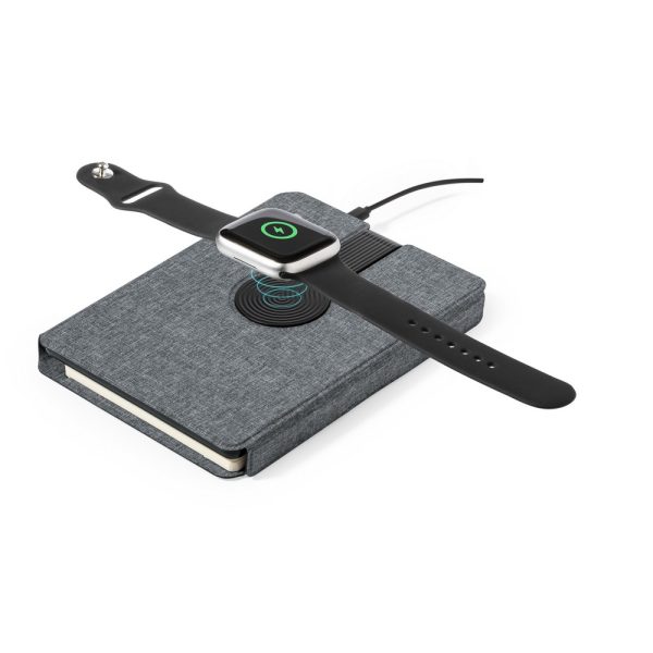 Wielofunkcyjny notatnik RPET A5, magnetyczna ładowarka bezprzewodowa 10W, power bank 5000 mAh P051816X