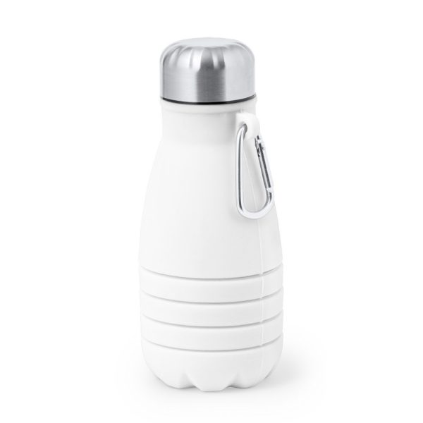 Składana butelka sportowa 550 ml z karabińczykiem P051821X biały