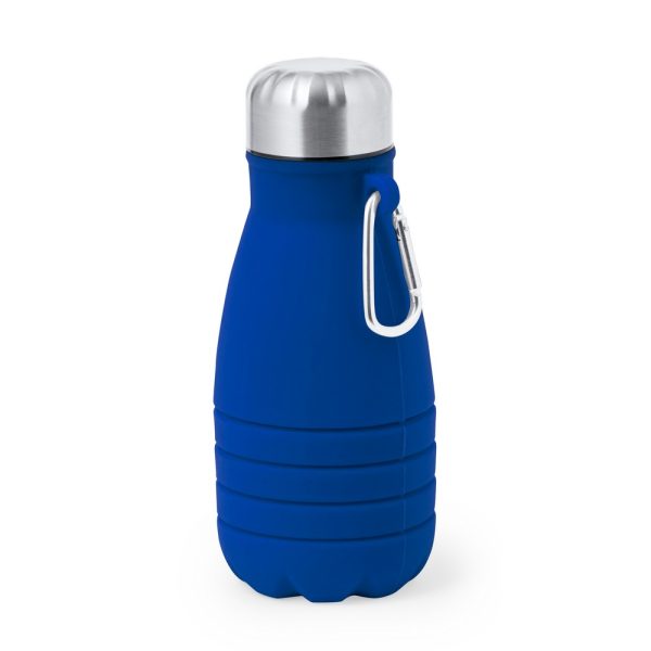 Składana butelka sportowa 550 ml z karabińczykiem P051821X niebieski