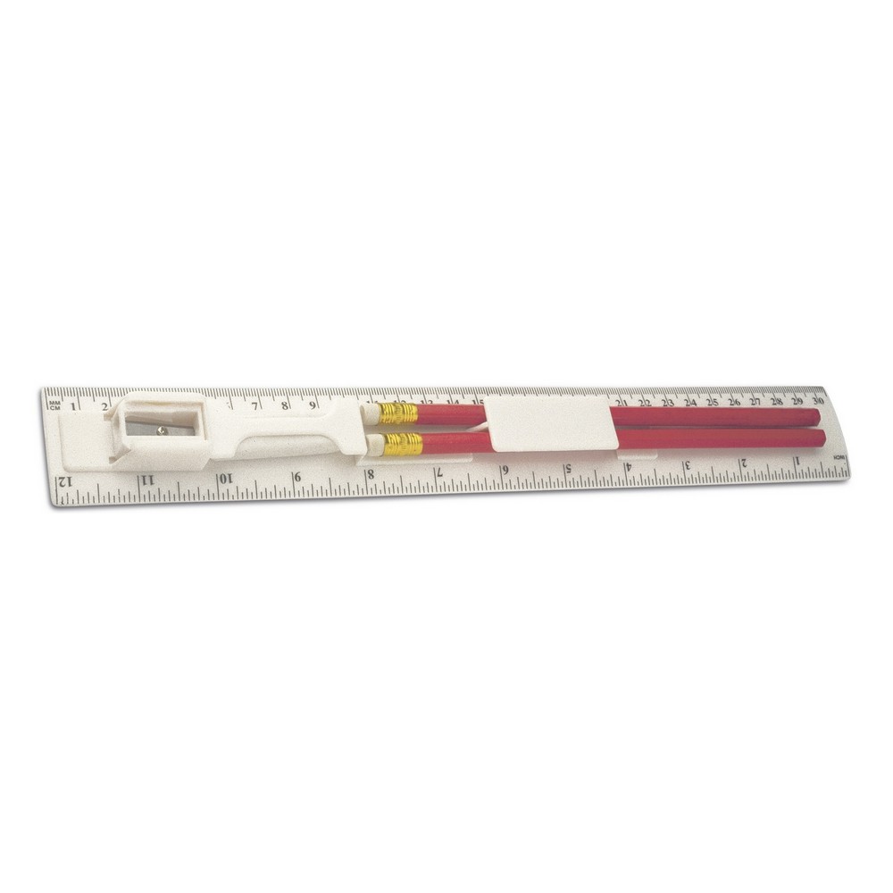 Linijka, 2 ołówki, temperówka, gumka P007133X AX-V6125-02