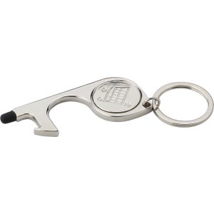 Brelok do kluczy, uchwyt do bezdotykowego otwierania drzwi, touch pen i żeton do wózka na zakupy P010253X AX-V6909-32