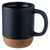 Kubek ceramiczny 300 ml z korkowym elementem P047869X czarny