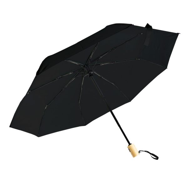 Parasol automatyczny RPET, składany | Nell P042587X czarny