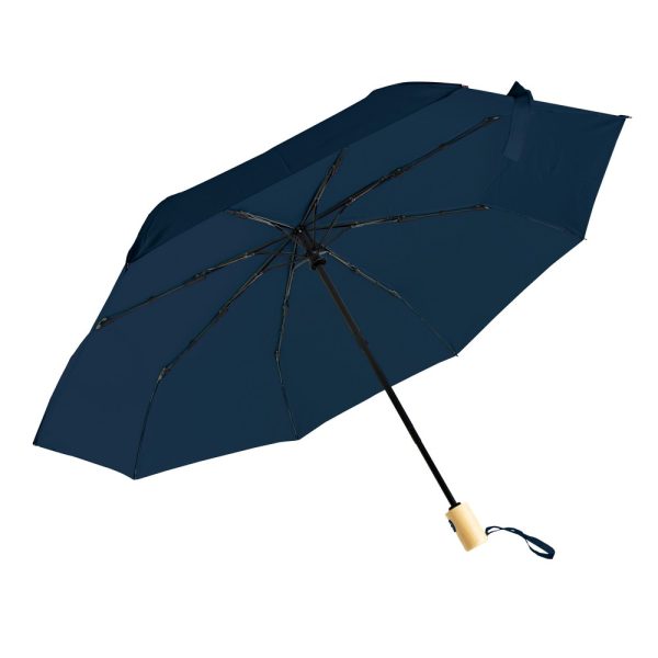 Parasol automatyczny RPET, składany | Nell P042587X granatowy